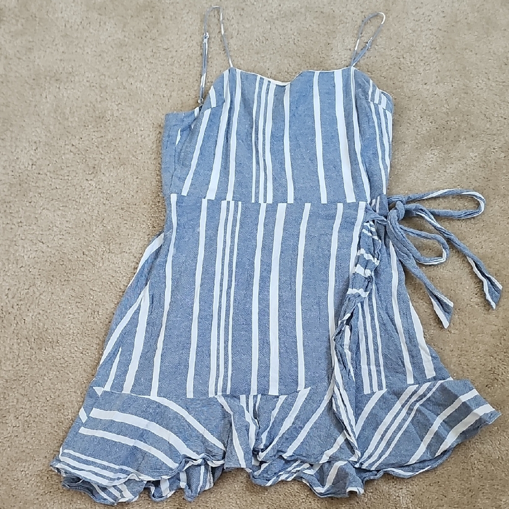 Express Navy and White Plaid Garment